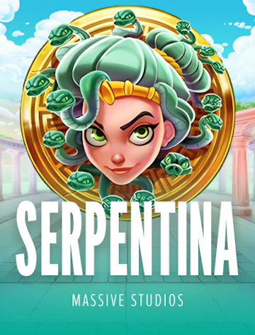 Tarjeta de tendencias de tragamonedas serpentina con brillo dorado